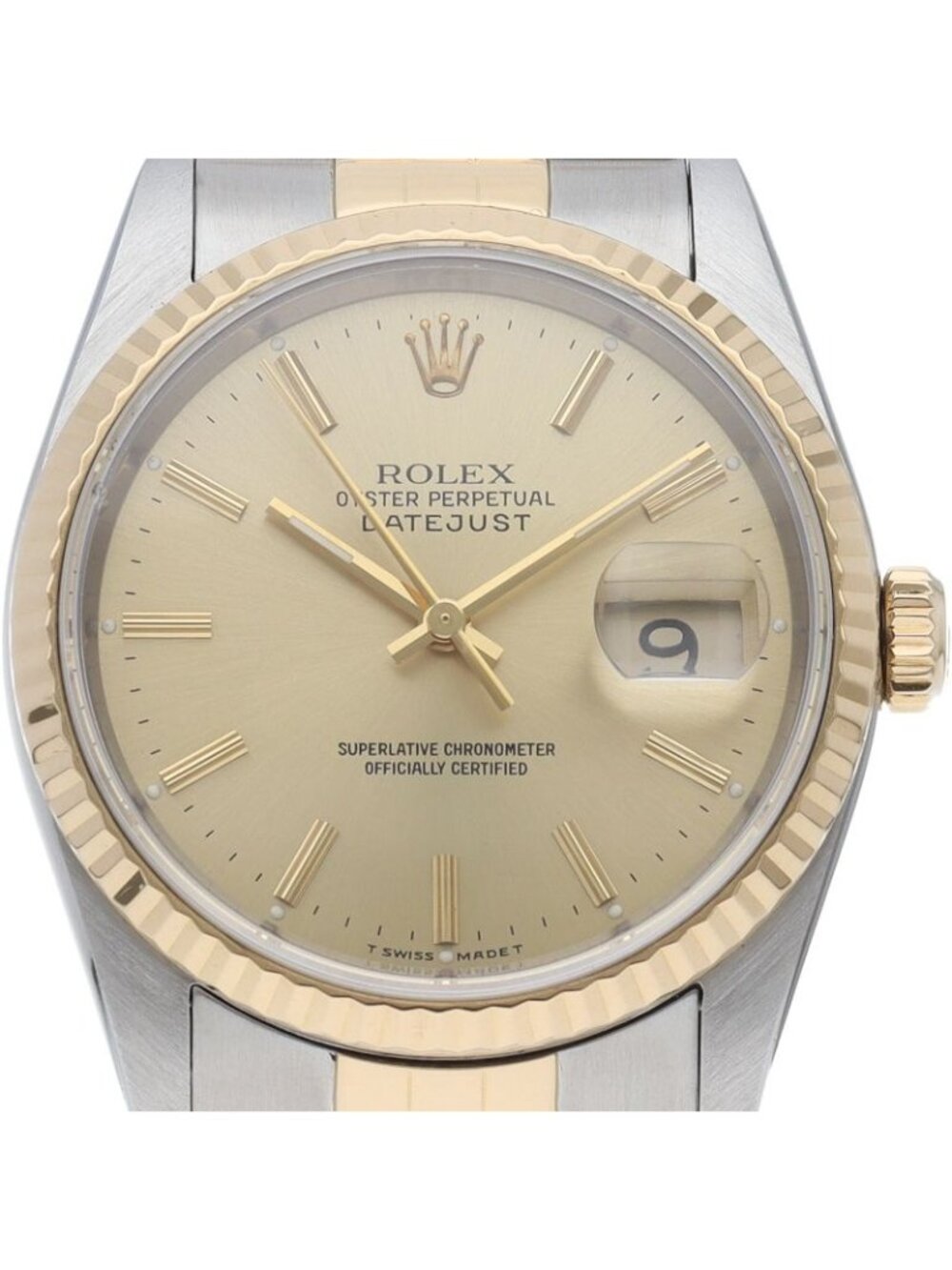 Rolex Datejust Watch Box 18k Yellow Gold SS Champagne